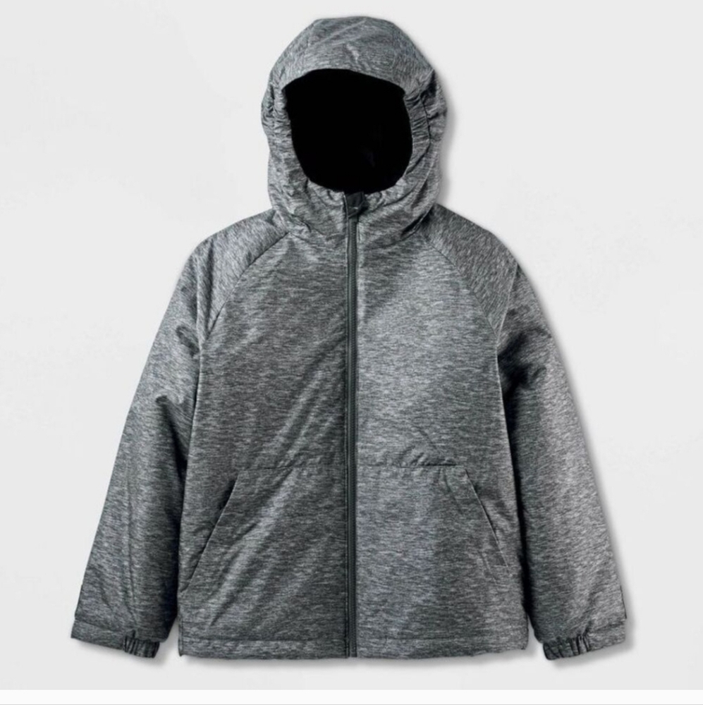 Kids' Solid Jacket - All In Motion Grey XS: Recycled Polyester